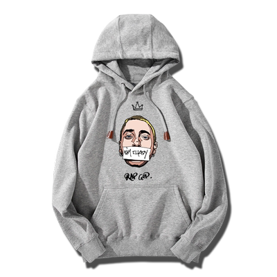 欧美姆爷埃米纳姆阿姆嘻哈说唱运动保暖外套ins超火连帽套头卫衣