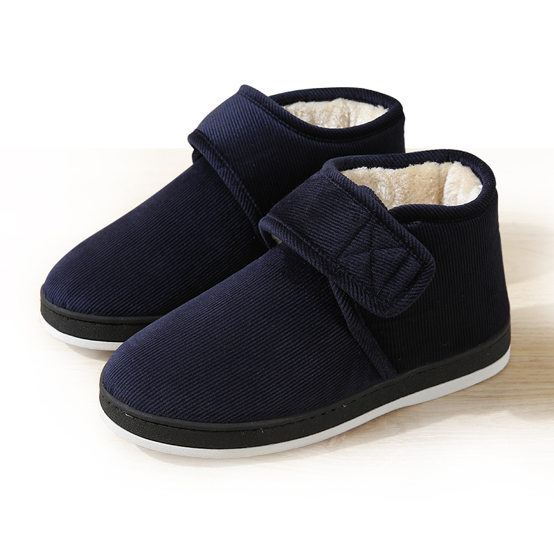 丑馒头冬保暖魔术贴加绒加厚棉鞋