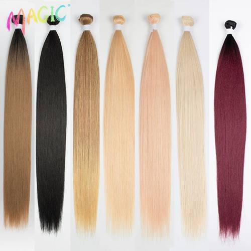 Magic Super Long Straight Hair Extensions Ombre Blonde Hair