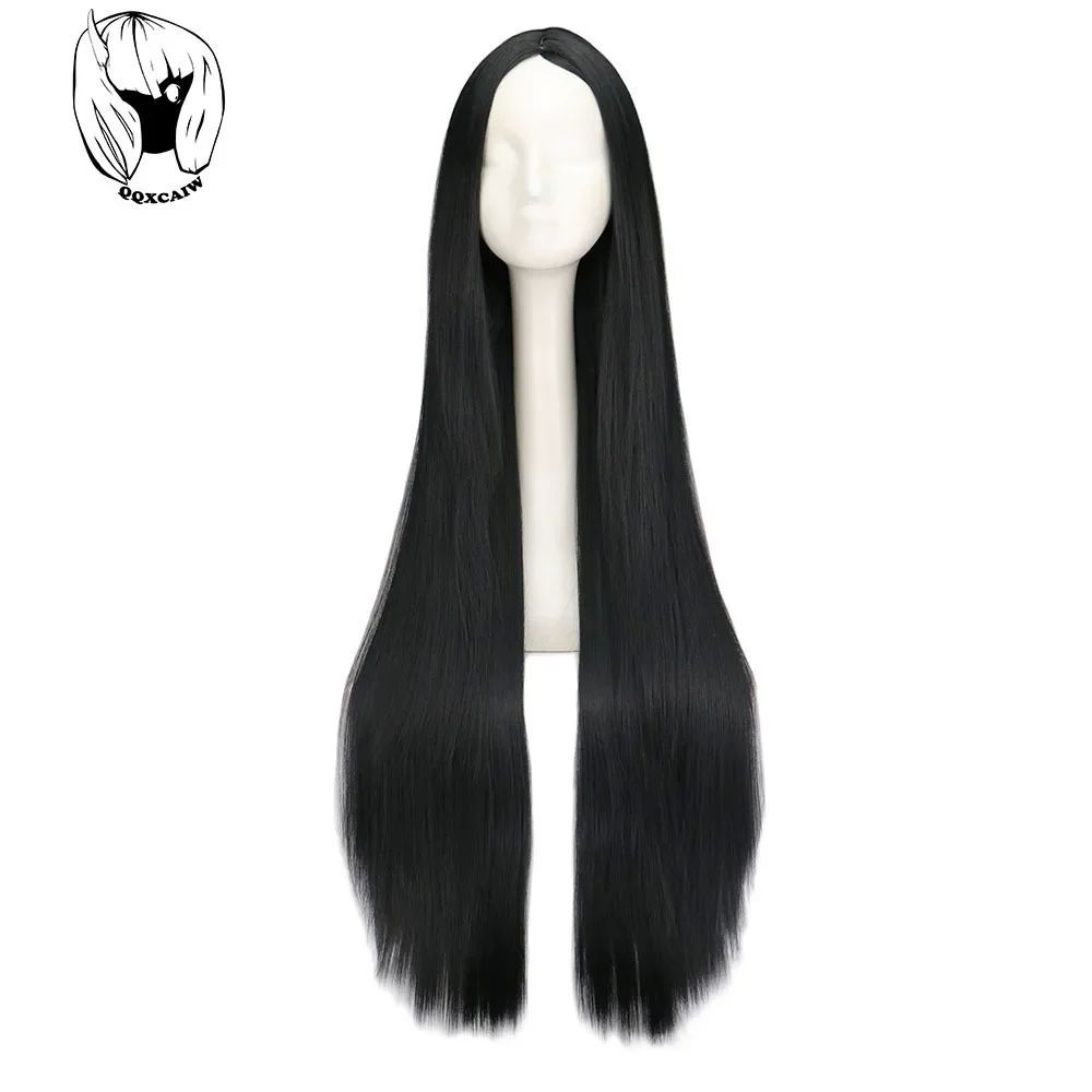 Black Wig 100CM/40 Inches Long Synthetic Wigs Heat Resistant