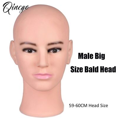 60CM Head Size Bald Male Mannequin Head Professional Cosmeto