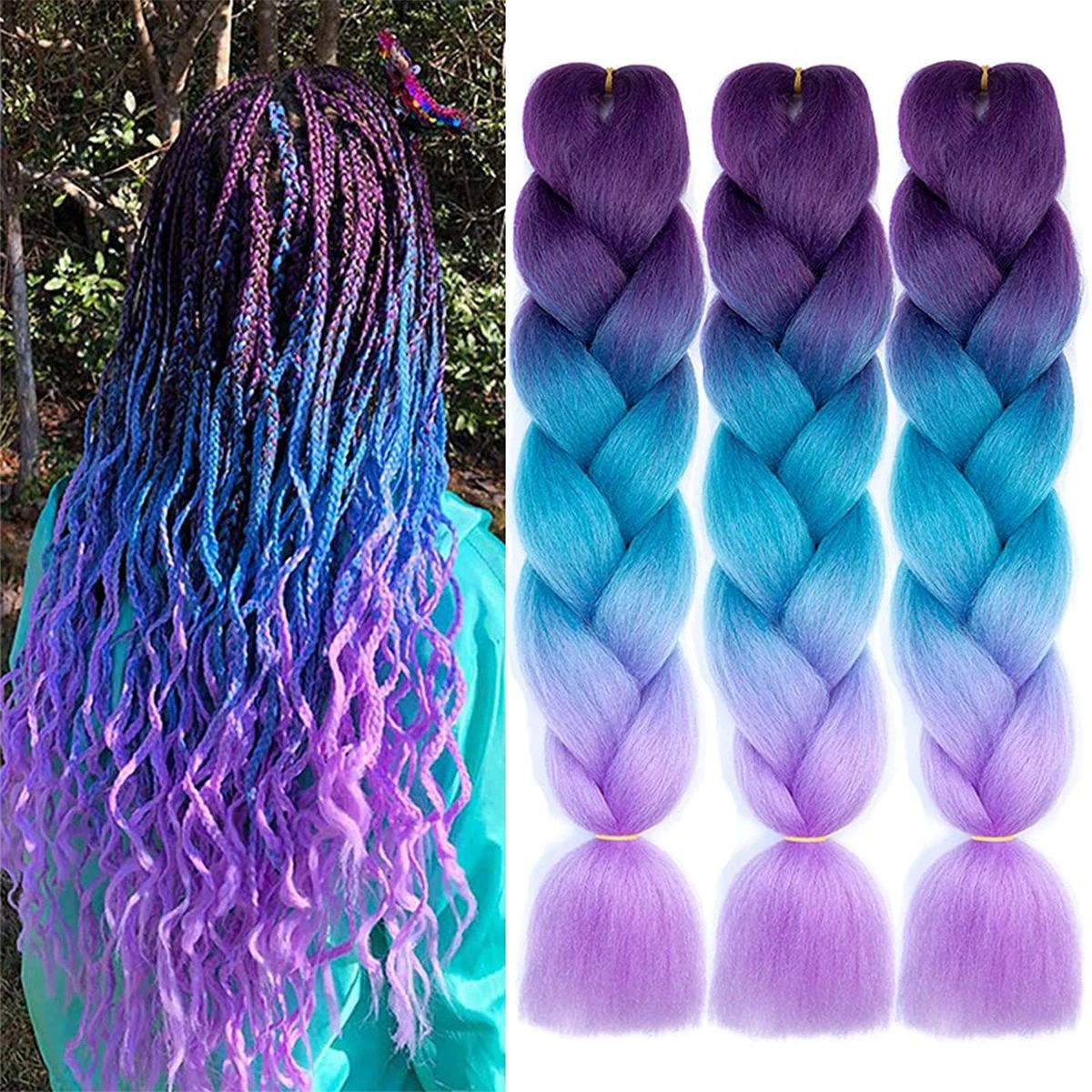 Synthetic African Braided Ombre Braiding Hair Braid Hair Ext