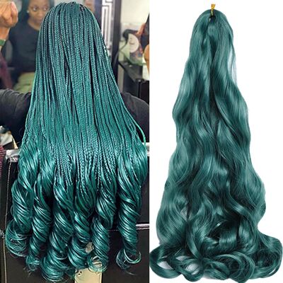 French Curls Braiding Hair Extensions 24Inch Synthetic Curl