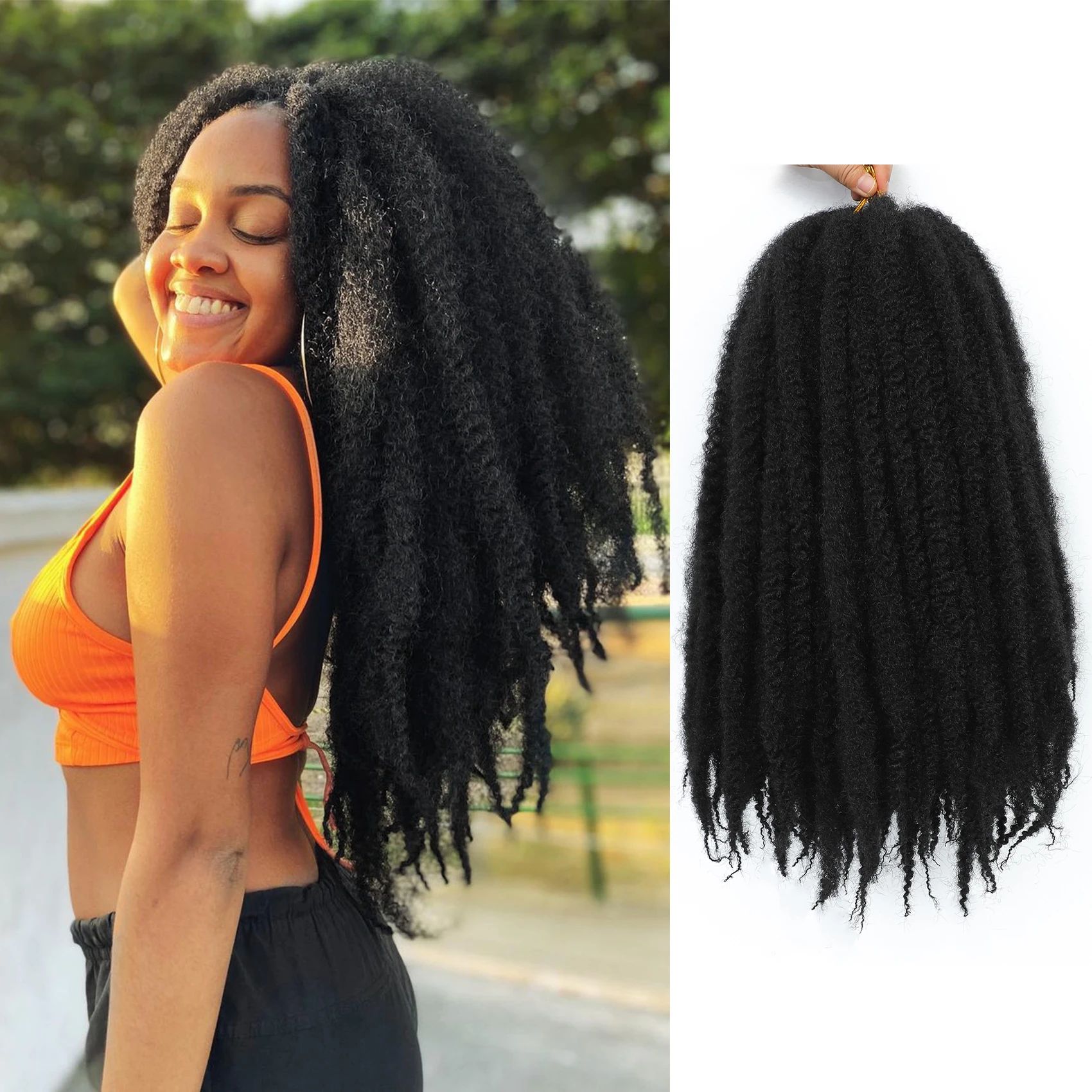 Marley Twist Braiding Hair Crochet 10-18Inch Afro Kinky Brai