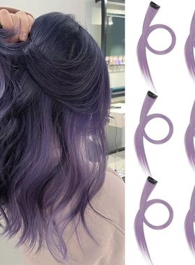 6pcs Colorful Hair 22'' Colored Hair Extensions Straight Hai