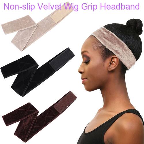 5.5cm Width Non-slip Wig Grip Headband Soft Velvet Hair Band