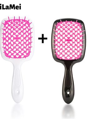 2pcs/set Wide Teeth Air Cushion Comb Massage Wet Dry Comb De