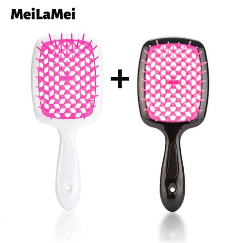 2pcs/set Wide Teeth Air Cushion Comb Massage Wet Dry Comb De