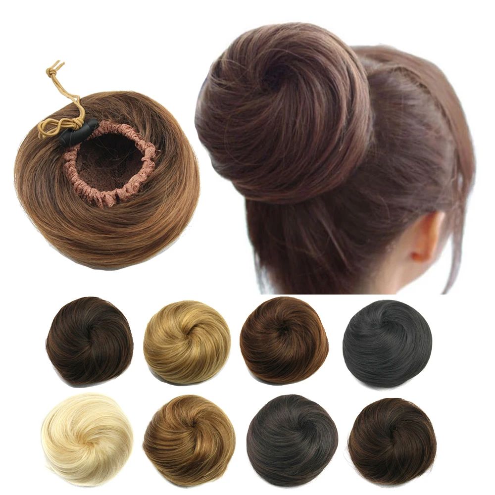 Soowee Synthetic Chignon Adjustable Hair Bun Hair Scrunchies
