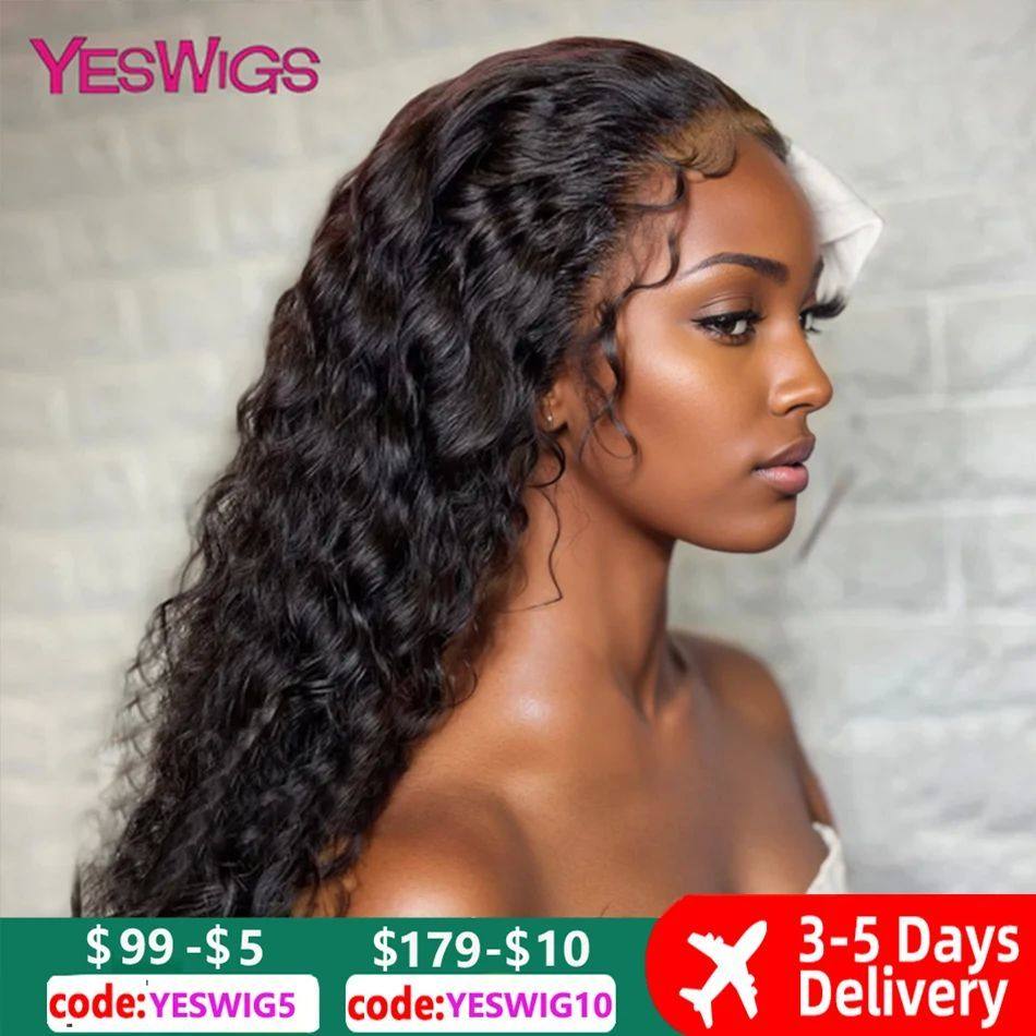 HD 13x4 Deep Curly Lace Front Human Hair Wigs For Women Pre