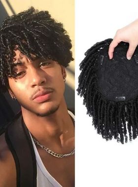 6 Inch Dreadlocks Synthetic Hair Topper Guleless Wig Toupee