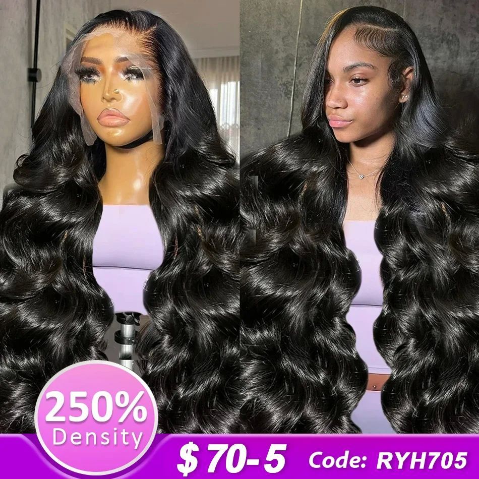 200 Density 13x6 13x4 HD Transparent Body Wave Lace Frontal