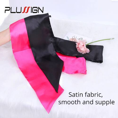Quality Fashion Satin Scarf For Eags Silk Wig Wrap Black Pin