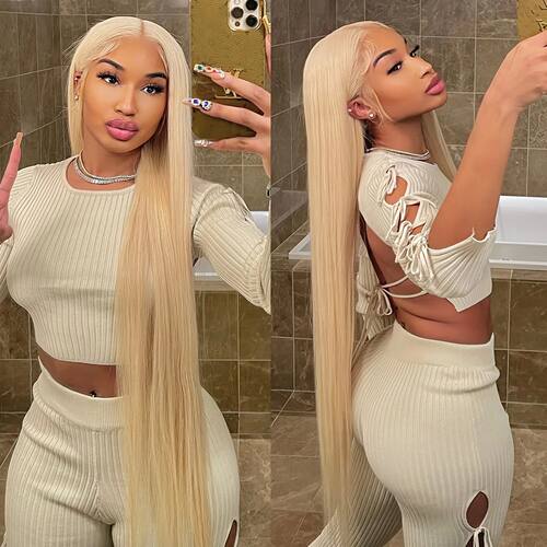 Blonde Wig 613 HD Human Hair Lace Frontal Wig 13x6 Straight