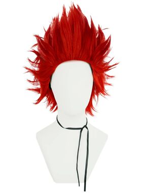 Synthetic Short Red Kirishima Eijiro  Sanji Cosplay Costume