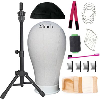 23inch Wig Head Mannequin Head with Wig Stand Tripod ,Maniki