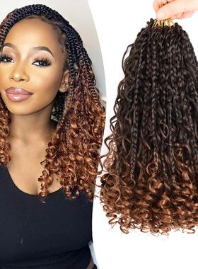 8 Packs Synthetic 12 Inch Goddess Box Braids Crochet Hair Bo