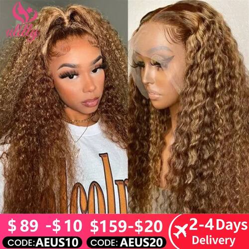 HD 13x6 Highlight Wig Human Hair Honey Blonde Lace Front Wig