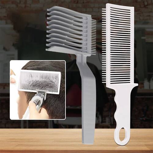 2PCS Kit Upgrade Barber Flat Top Hair Cut Combs Men's Arc De