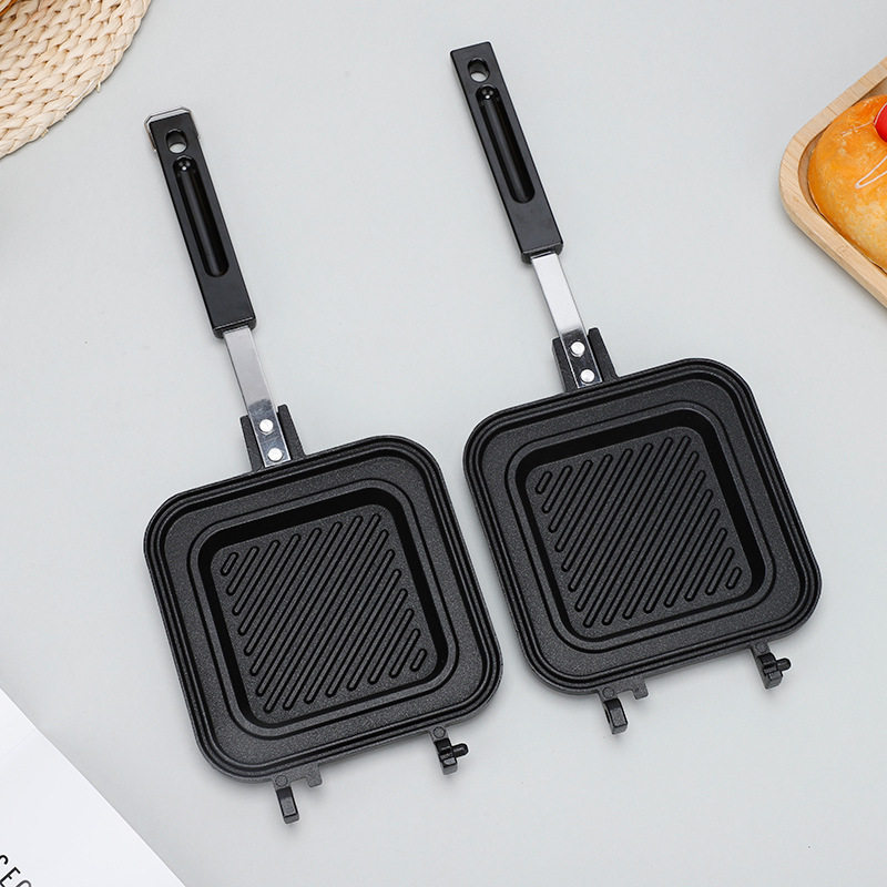 章丘日式三明治双面不沾夹锅燃气家用便捷式多功能早餐机煎蛋吐司