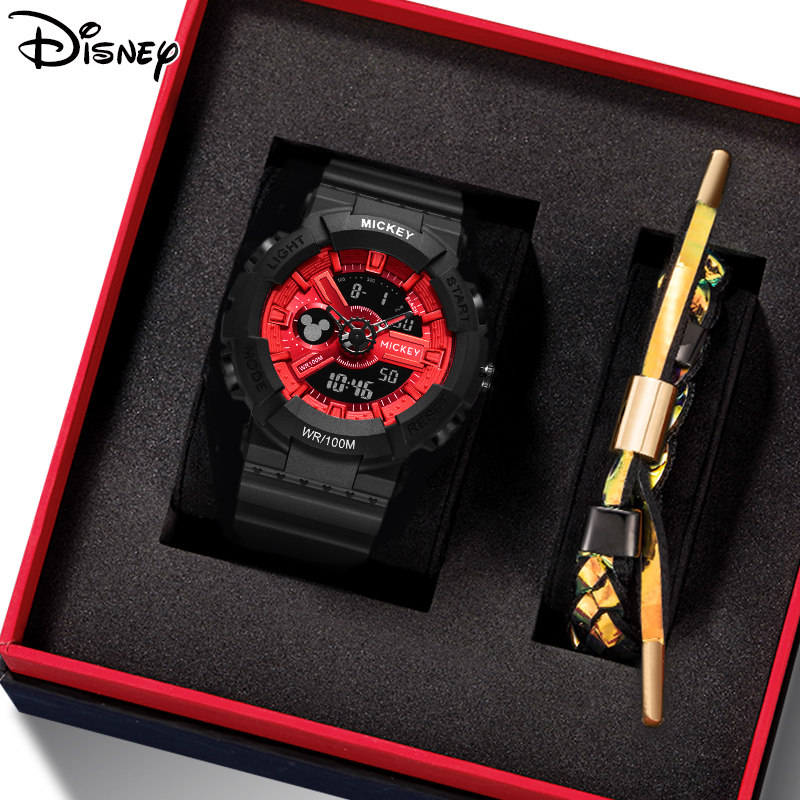迪士尼青少年手表男中学生潮流运动初中生防水机械高中生电子手表