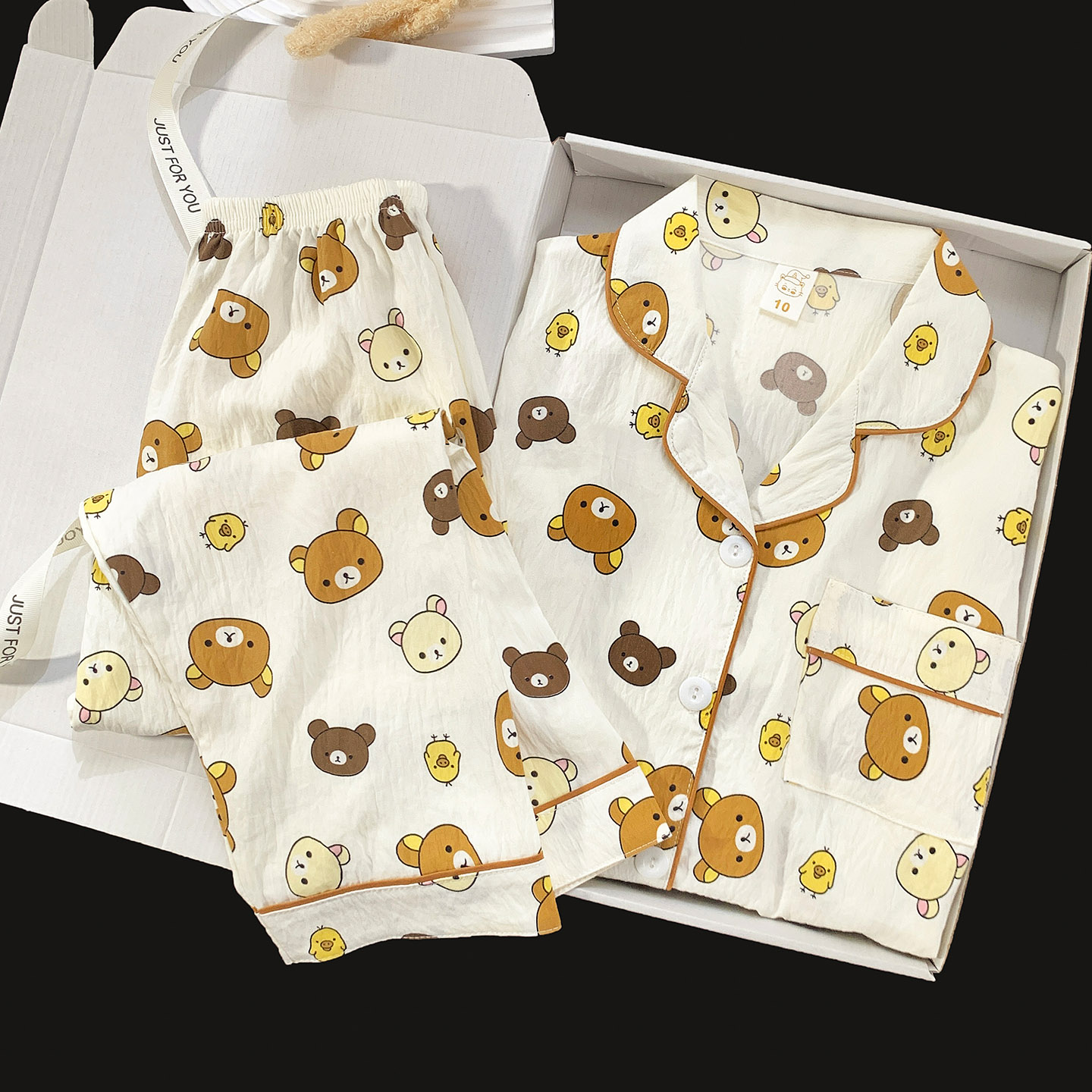 2025新款女童睡衣春秋季纯棉长袖薄款儿童家居服套装女孩大童卡通