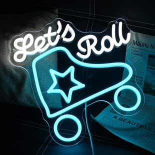 led柔性霓虹灯定制 溜冰鞋旱冰场轮滑网红背景墙装饰复古顺丰包邮