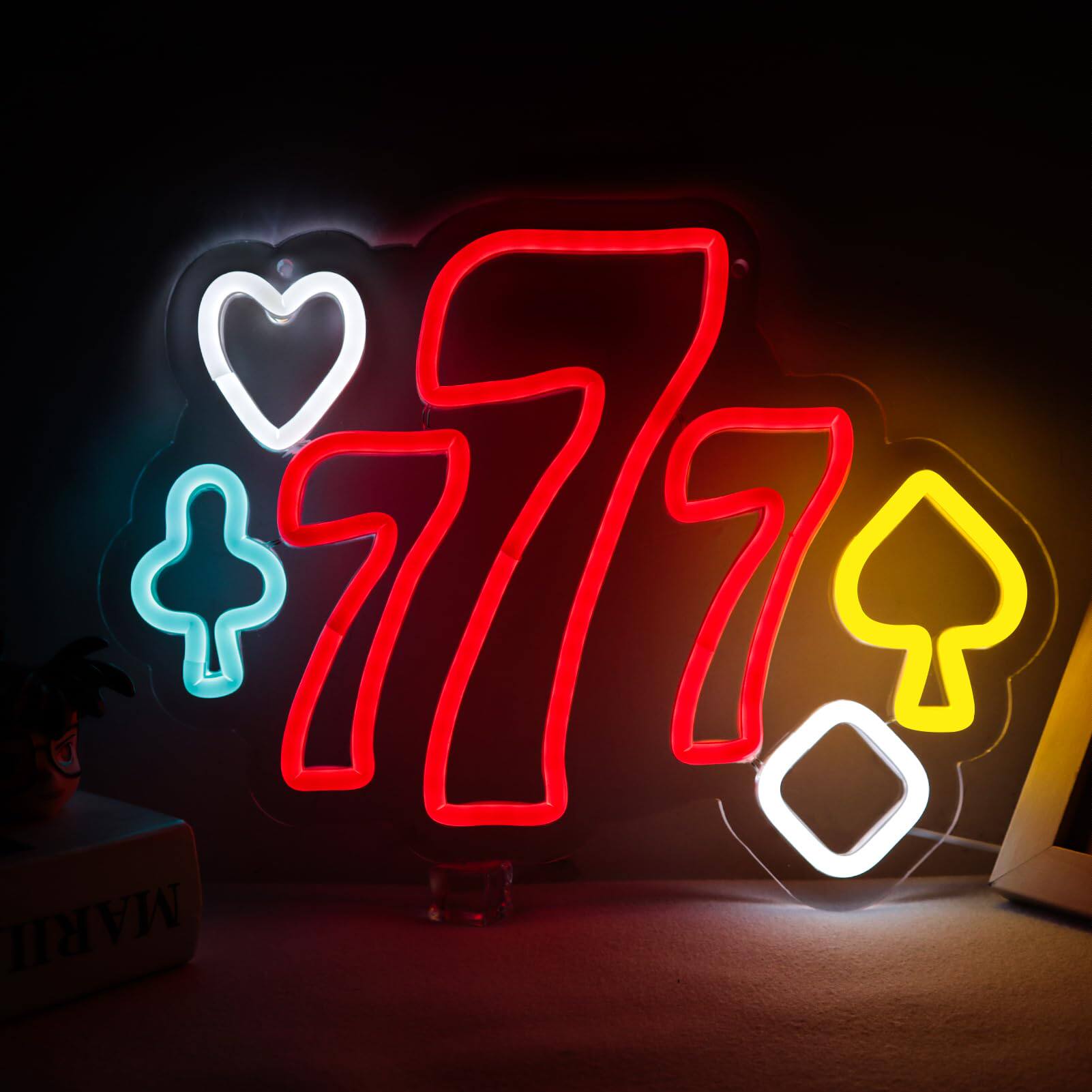 led柔性霓虹灯定制棋牌麻将骰广告牌/标识牌