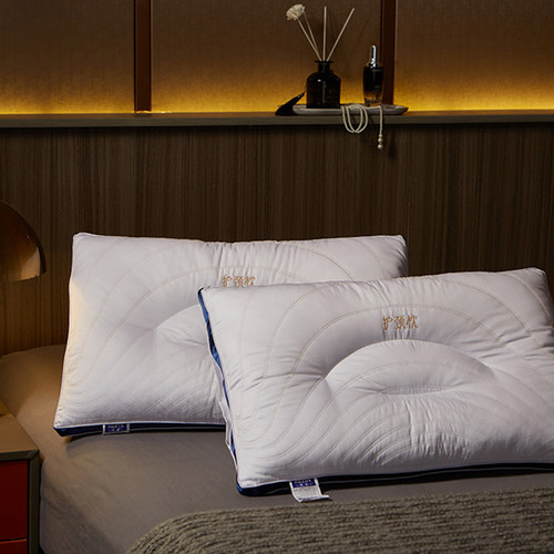 全棉刺绣护颈枕护颈椎不塌陷