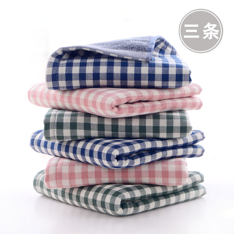 三条纱布纯棉毛巾情侣