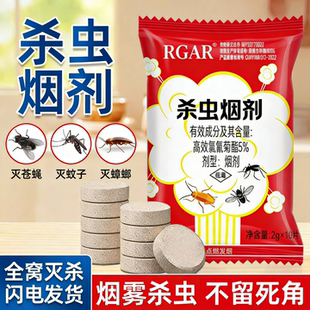 强力杀虫烟剂家用室内厨房灭除蟑螂烟雾片持久熏杀虫跳蚤蚊子苍蝇