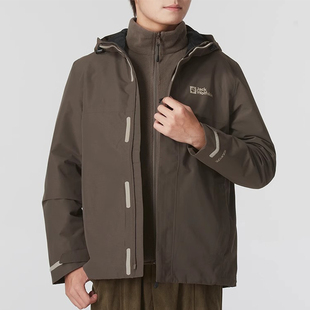 JackWolfskin狼爪冲锋衣男三合一25秋冬户外抓绒内胆外套A61864A