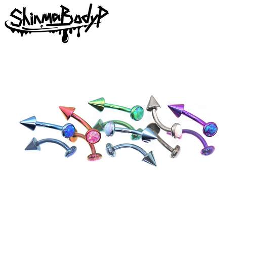 Shinma钛合金彩色尖锥基本款眉钉