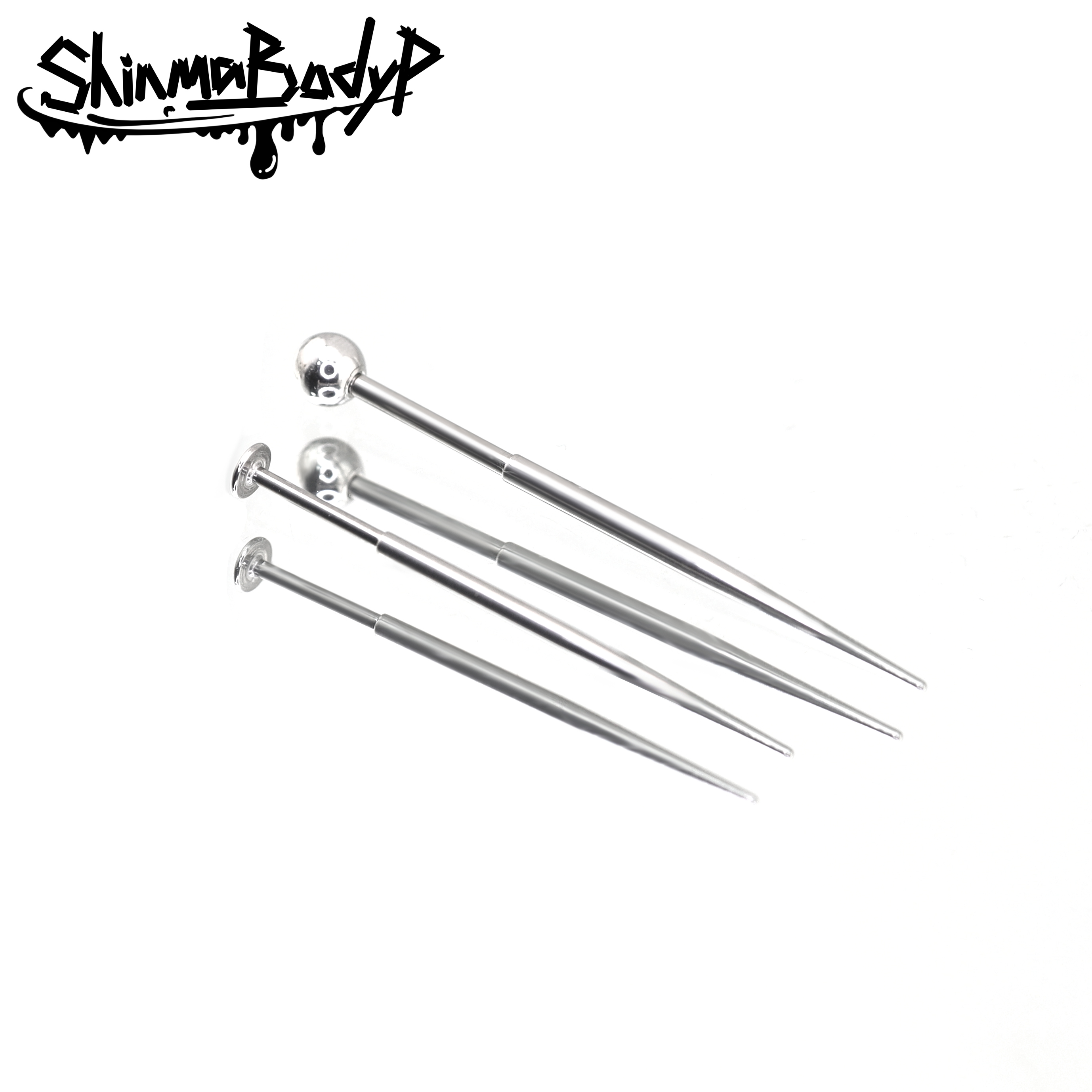 Shinma外螺纹外牙辅助引导针杆穿引杆牵引杆唇钉舌钉耳钉辅助工具