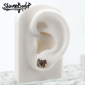 趴趴猫 Shinma 爱宠日记 豹纹猫猫头耳钉耳蜗钉土酷可爱亚比耳饰