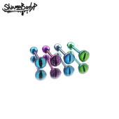 Shinma 136钛合金恶魔眼睛瞳孔舌钉蛇瞳可爱亚比搞怪土酷哥特