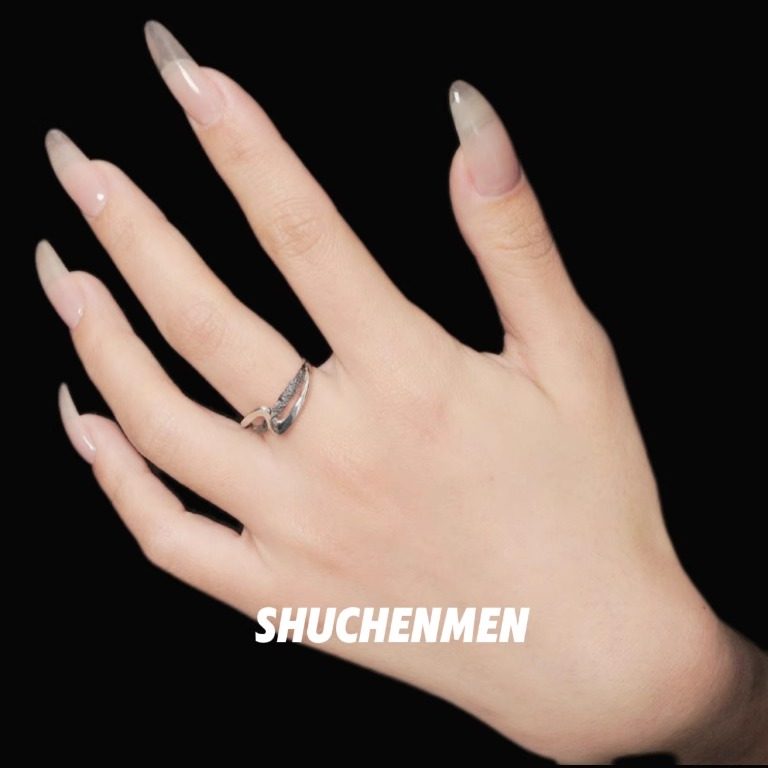 Z型双色戒指SCMEN纯银原创