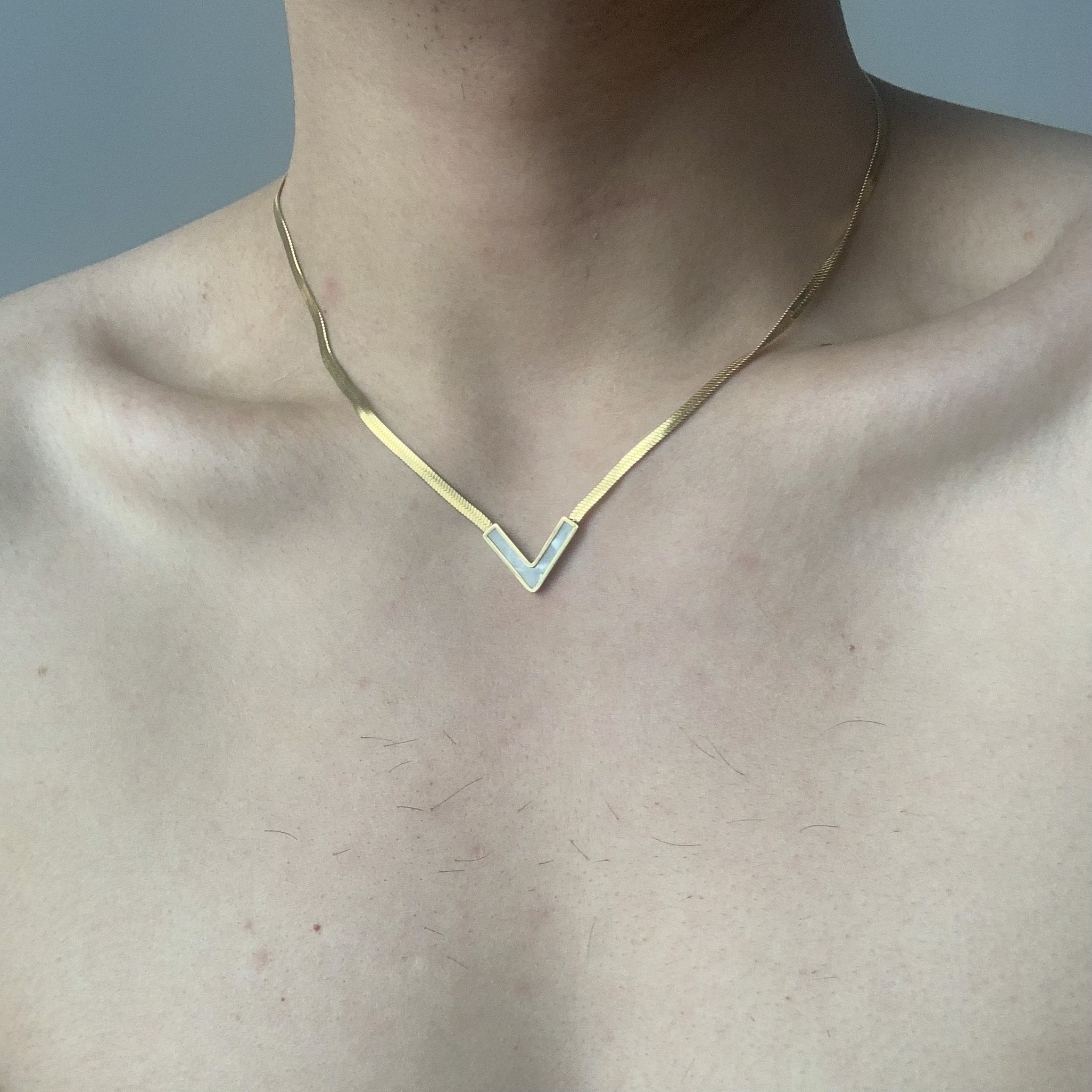 珍珠贝母钛钢情侣项链不掉色