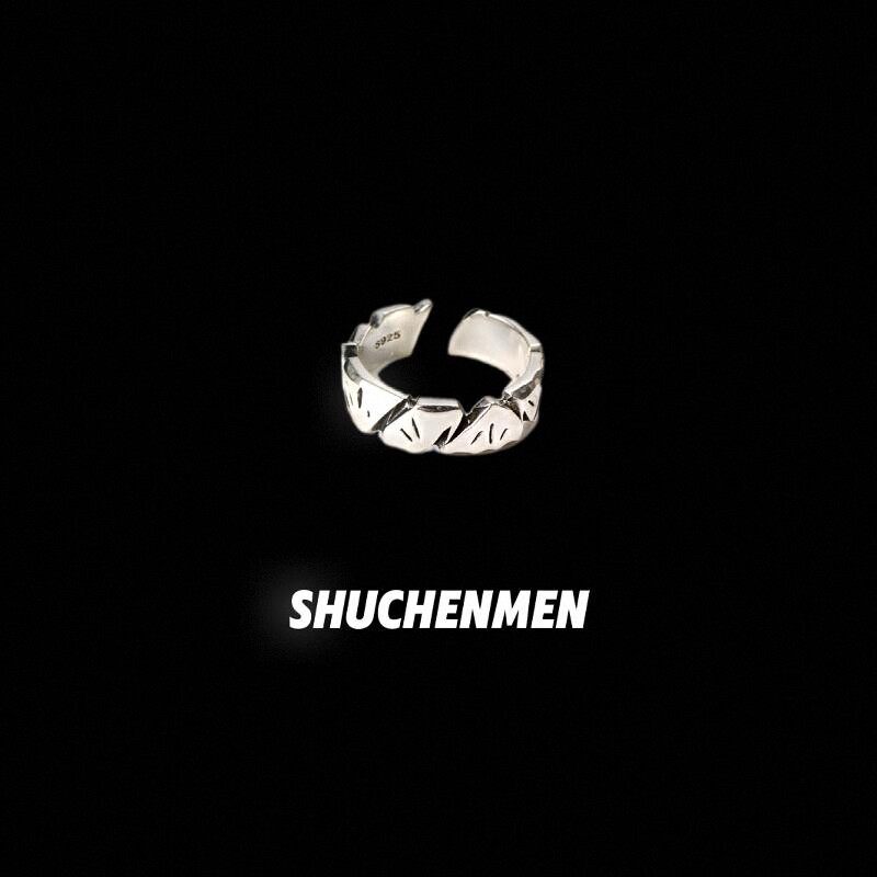 开口海枯石烂情侣款戒指小众设计