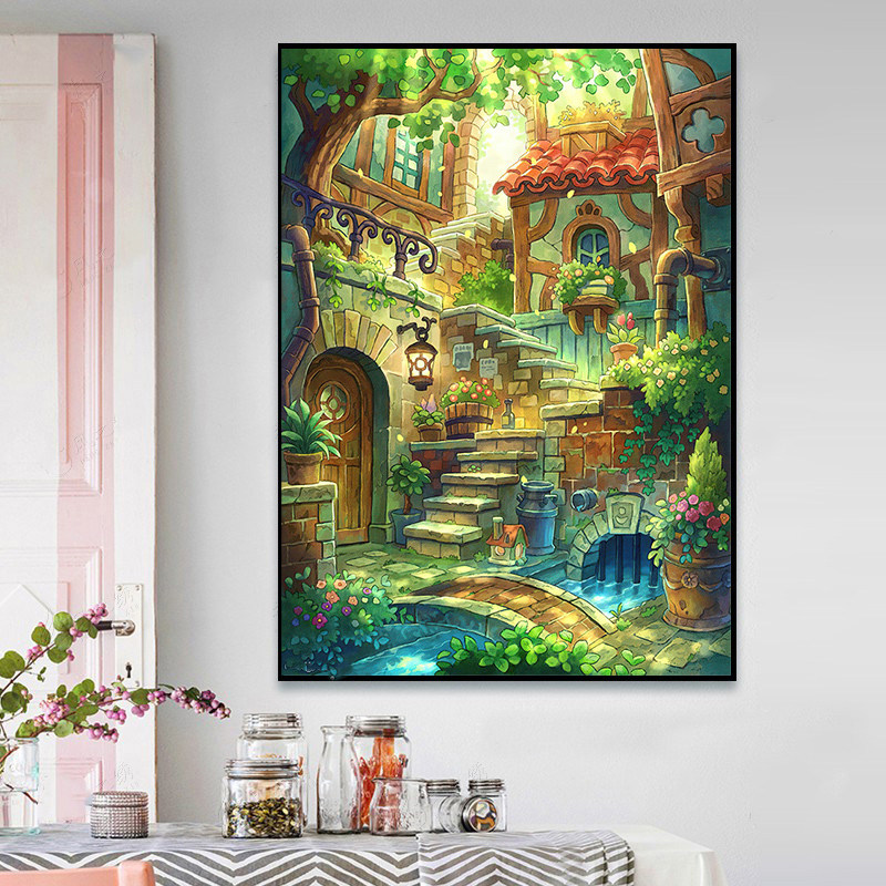 绿野仙踪新品十字绣2026年客厅小件风景画卧室卡通儿童房手工刺绣