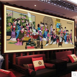 新品十字绣2025新款客厅琴棋书画 画人物大幅红楼梦十二金钗十八