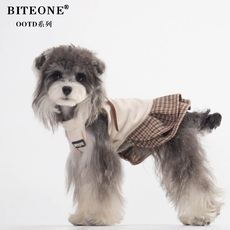 BITEONE【摩卡少女】猫咪狗狗秋冬衣服森系毛衣雪纳瑞泰迪德文