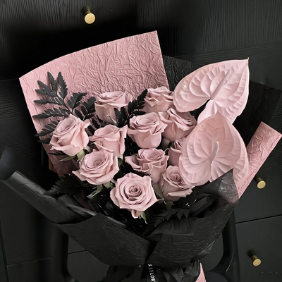 冰莓粉玫瑰鲜花喷漆鲜花花艺专用喷漆花妍色曼塔喷漆黑骑士冰梅粉