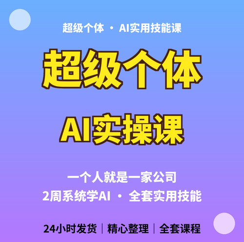 超级个体AI课2周AI技能系统学习教程个人商业AI实操技能学习资料