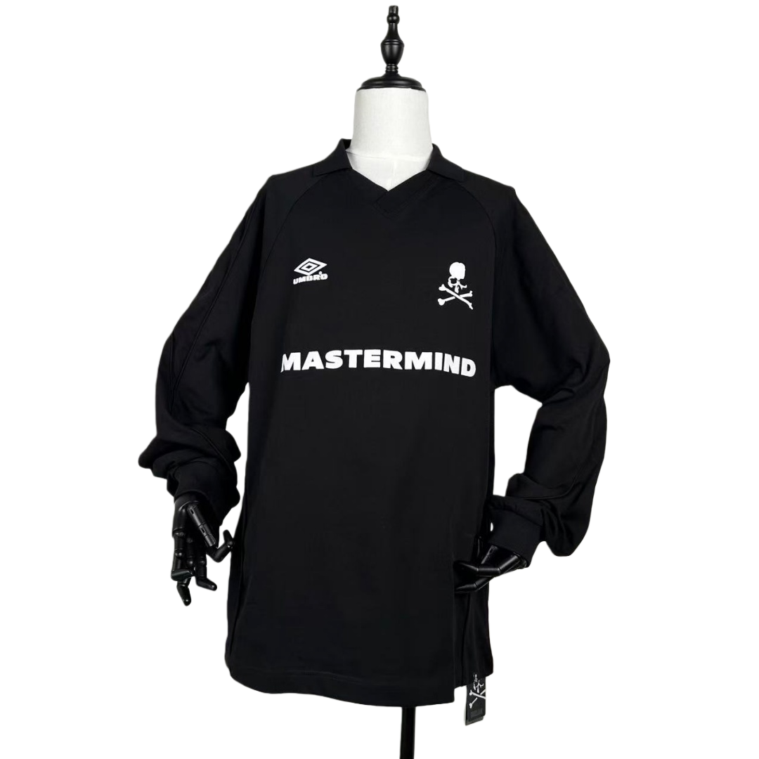 MASTERMIND暗黑潮牌骷髅头翻领长袖T恤宽松时尚男士卫衣大码球衣