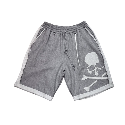 MASTERMIND骷髅刺绣重磅430克重超大廓形宽松暗黑潮流休闲短裤