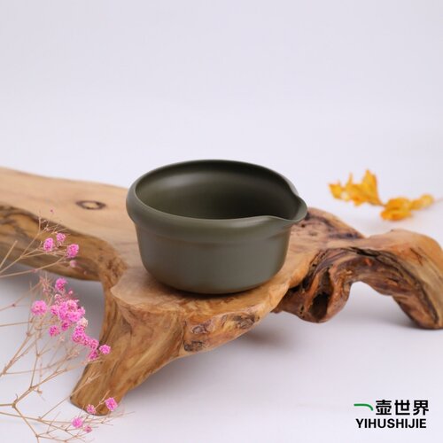 日本常滑烧汤冷 云仙 绿泥素160ml 纯手工日式紫砂陶公道杯现货
