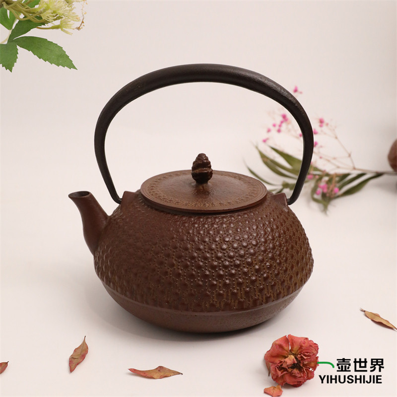 日本铁壶（大）1.2L 南部铁器 手工无涂层铸铁雕刻烧水壶 现货