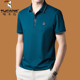 爸爸装 中年宽松半袖 夏t T恤男冰丝翻领POLO衫 啄木鸟高档桑蚕丝短袖