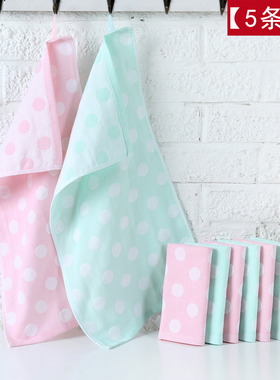 挂式新生儿童巾全棉两层纱布小毛巾幼儿园通用家用纯棉洗脸洁面巾